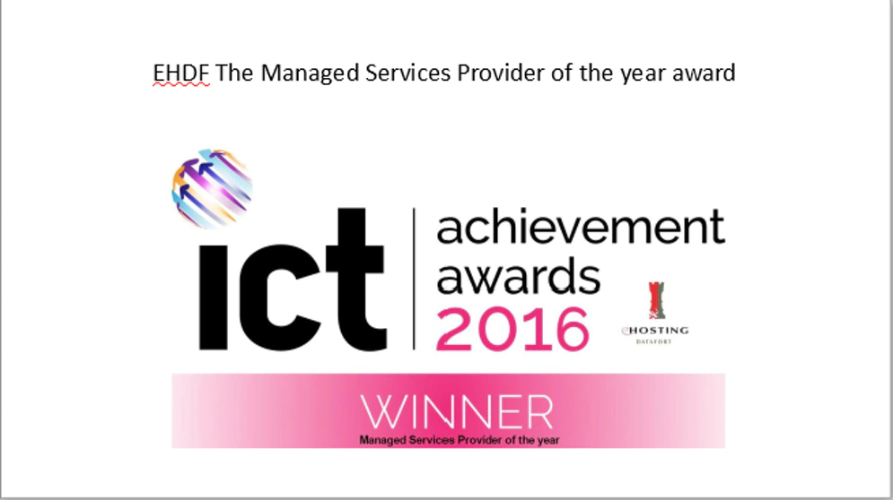 EHDF wins Managed Services Provider of the year award