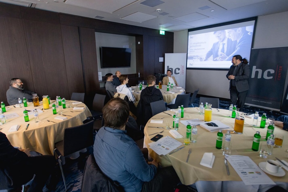 Transport company Nomago joined Pošta Slovenije presenting about their implementation of Simplivity at the event. Photo credit - HC Center