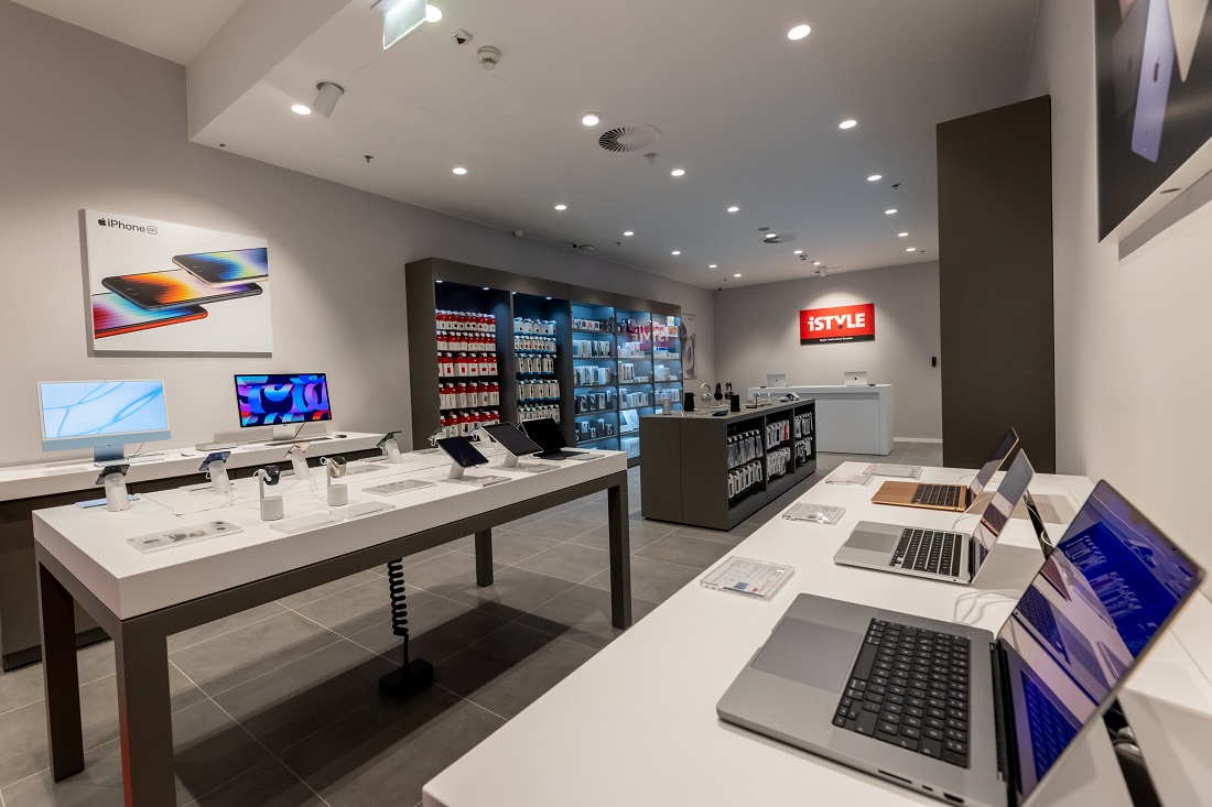 interior of a hi tech retail space