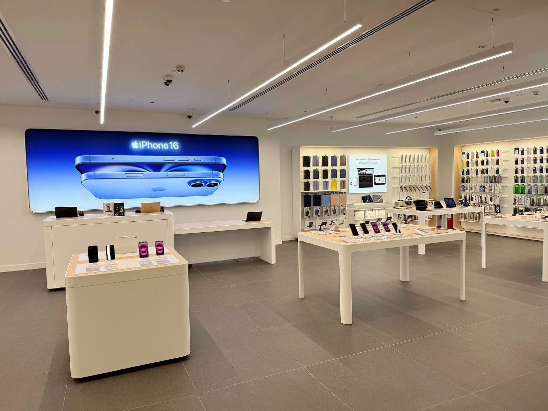 Interior of a hi tech store