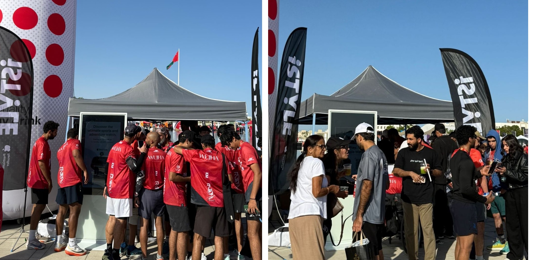 Collage photos de participants à une course